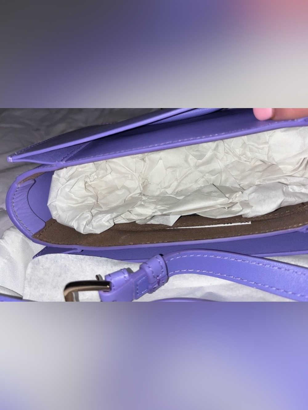 Furla BNWT Elisir Mini Crossbody Lilac Leather with Dust Bag - Picture 11 of 13